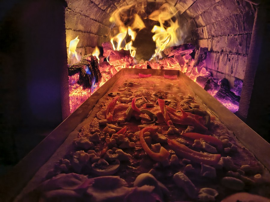 Pizza im Ofen