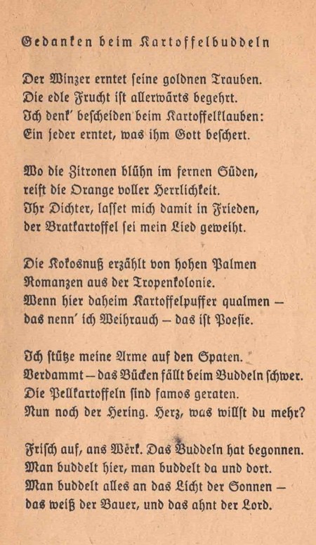 Gedanken zu Kartoffeln